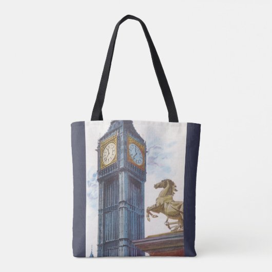 Big Ben Clock Tower bij het Palace van Westminster Tote Bag (Achterkant)