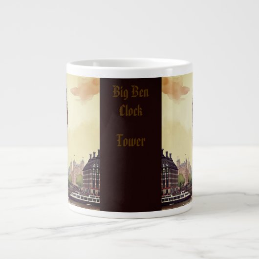 Big Ben Clock Tower, het hart van Londen Grote Koffiekop (Voorkant)