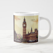 Big Ben Clock Tower, het hart van Londen Grote Koffiekop (Rechts)