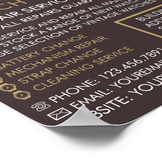 Big Ben Clock Tower, Horoloog Adverteren Poster (Hoek)