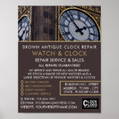 Big Ben Clock Tower, Horoloog Adverteren Poster (Voorkant)