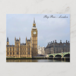 Big Ben Clock Tower, Houses of Parliament, Londen Briefkaart
