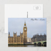 Big Ben Clock Tower, Houses of Parliament, Londen Briefkaart (Voorkant / Achterkant)