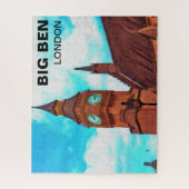 Big Ben Clock Tower in London Oil Painting Legpuzzel (Verticaal)