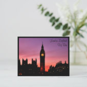 Big Ben Clock Tower in Sunset London England Briefkaart (Staand voorkant)