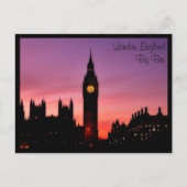 Big Ben Clock Tower in Sunset London England Briefkaart (Voorkant)