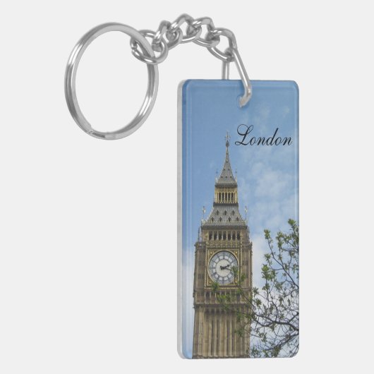 Big Ben Clock Tower Londen Engeland Sleutelhanger (Voorkant Links)
