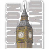 Big Ben Clock Tower Londen Verenigd Koninkrijk Sticker (Voorkant)
