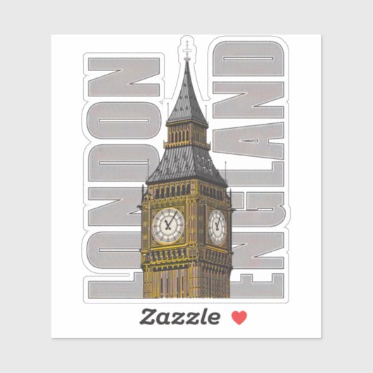 Big Ben Clock Tower Londen Verenigd Koninkrijk Sticker (Vel)