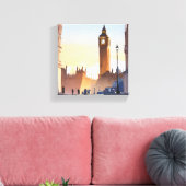 Big Ben Clocktower | Londen Engeland Verenigd Koni Canvas Afdruk (Insitu (Woonkamer))