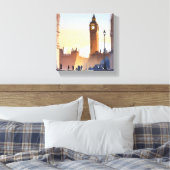 Big Ben Clocktower | Londen Engeland Verenigd Koni Canvas Afdruk (Insitu (Slaapkamer))