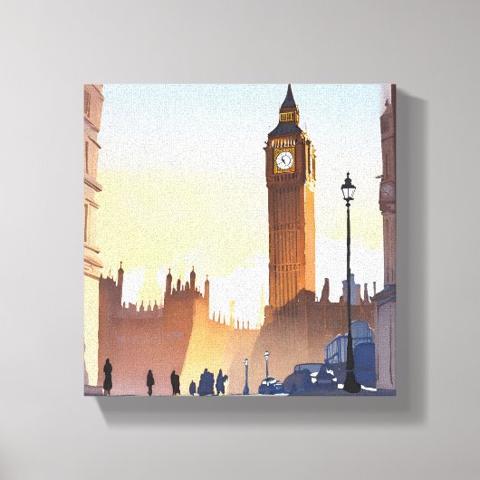 Big Ben Clocktower | Londen Engeland Verenigd Koni Canvas Afdruk (Voorkant)