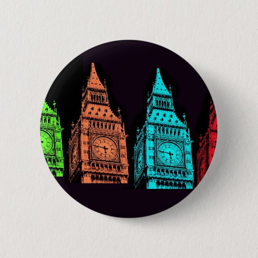 Big Ben Collage Ronde Button 5,7 Cm (Voorkant)