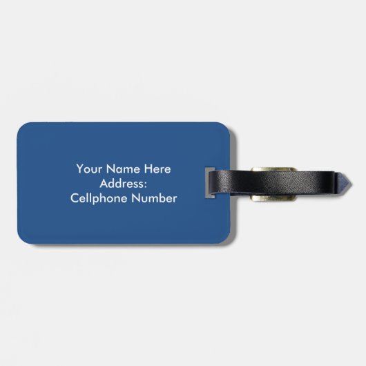 Big Ben Custom name and Address Bagagelabel (Achterkant horizontaal)