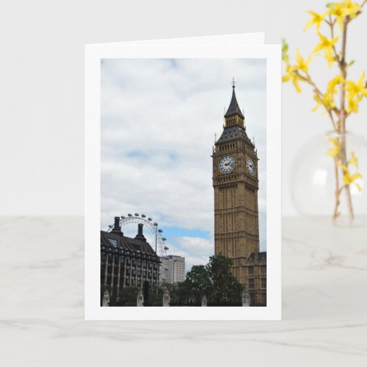 Big Ben & de London Eye, Engeland Kaart (Gele Bloem)