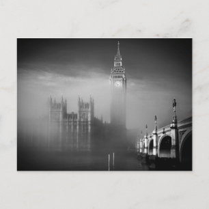 Big Ben door de mist Briefkaart