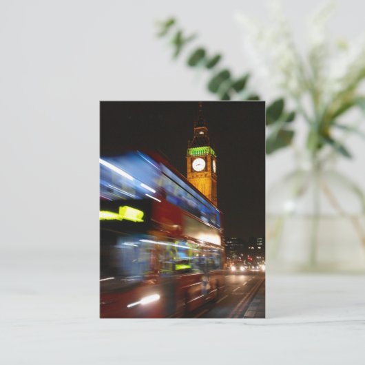 Big Ben - Double Decker Bus - London Briefkaart (Staand voorkant)