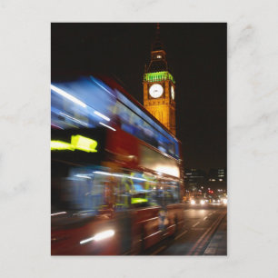 Big Ben - Double Decker Bus - London Briefkaart