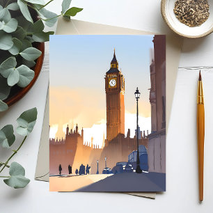 Big Ben Elizabeth Tower   Londen Engeland Verenigd Briefkaart