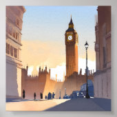 Big Ben Elizabeth Tower | Londen Engeland VK Poster (Voorkant)