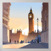 Big Ben Elizabeth Tower | Londen Engeland VK Poster (Voorkant)