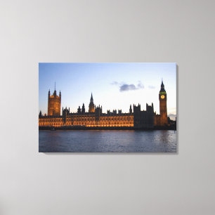 Big Ben en de Houses of Parliament in de stad Canvas Afdruk
