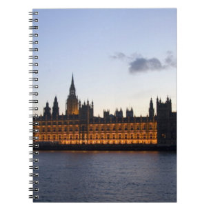 Big Ben en de Houses of Parliament in de stad Notitieboek