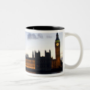 Big Ben en de Houses of Parliament in de stad Tweekleurige Koffiemok