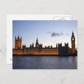 Big Ben en de huizen van het parlement in de stad Briefkaart (Voorkant / Achterkant)