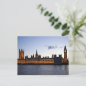Big Ben en de huizen van het parlement in de stad Briefkaart (Staand voorkant)