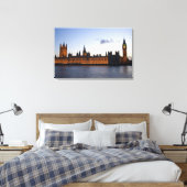 Big Ben en de huizen van het parlement in de stad Canvas Afdruk (Insitu (Slaapkamer))