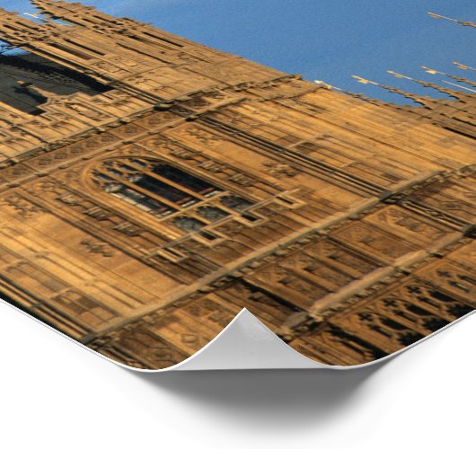 Big Ben en het gebouw van het Parlement Poster (Hoek)