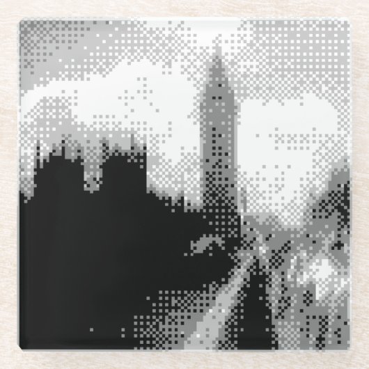 Big Ben en het parlement Glazen Onderzetter (Voorkant)