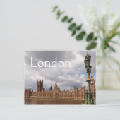 Big Ben en het parlement in Londen sms-briefkaart Briefkaart (Staand voorkant)