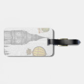 Big Ben en  Hot Air-ballonnen Bagagelabel (Achterkant horizontaal)