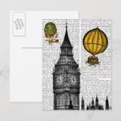 Big Ben en  Hot Air-ballonnen Briefkaart (Voorkant / Achterkant)