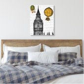Big Ben en  Hot Air-ballonnen Canvas Afdruk (Insitu (Slaapkamer))