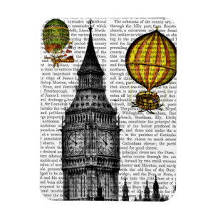 Big Ben en Hot Air-ballonnen Magneet