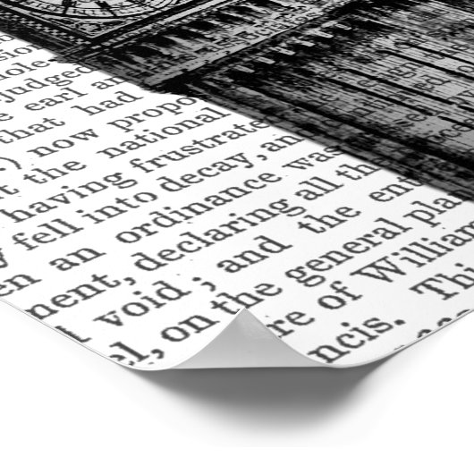 Big Ben en  Hot Air-ballonnen Poster (Hoek)