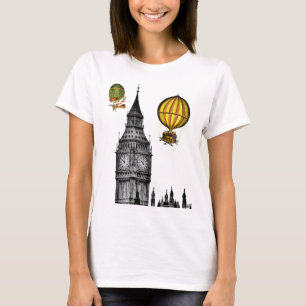 Big Ben en  Hot Air-ballonnen T-shirt