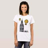 Big Ben en  Hot Air-ballonnen T-shirt (Voorkant volledig)