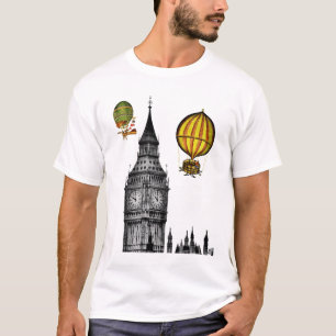 Big Ben en  Hot Air-ballonnen T-shirt