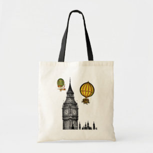 Big Ben en Hot Air-ballonnen Tote Bag