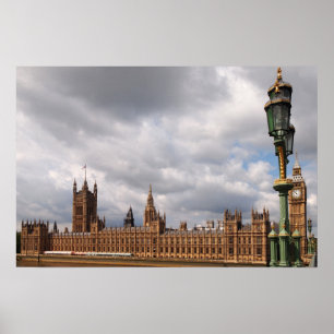 Big Ben en Houses of Parliament in Londen poster