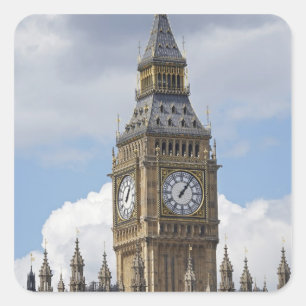 Big Ben en Houses of Parliament, Londen, Vierkante Sticker