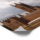 Big Ben en Houses van het Parlement in Londen post Poster (Hoek)