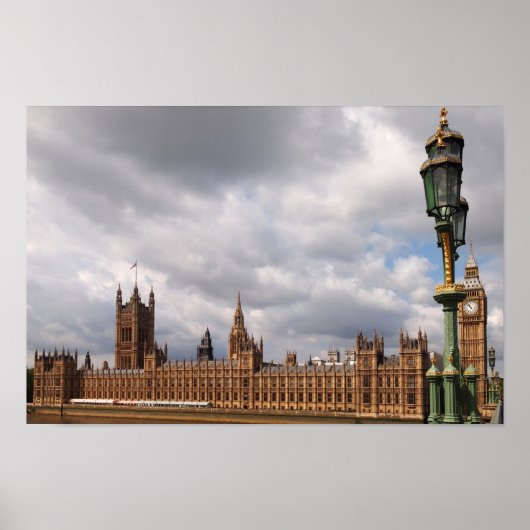 Big Ben en Houses van het Parlement in Londen post Poster (Voorkant)