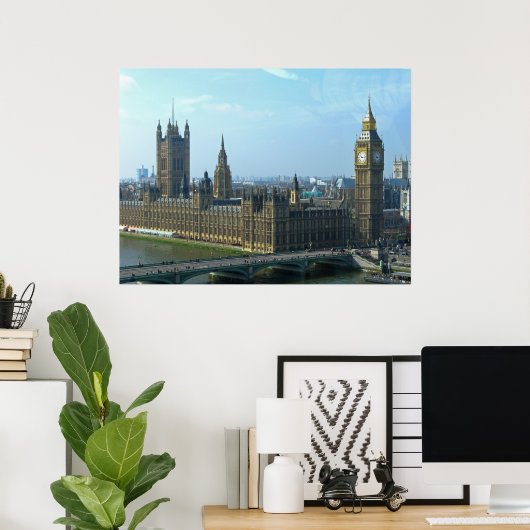Big Ben en Houses van het Parlement - Londen Poster (Thuiskantoor)