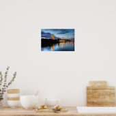 Big Ben en Palace van Westminster 's nachts Poster (Keuken)