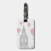 Big Ben en Red Hot Air-ballonnen Bagagelabel (Achterkant verticaal)